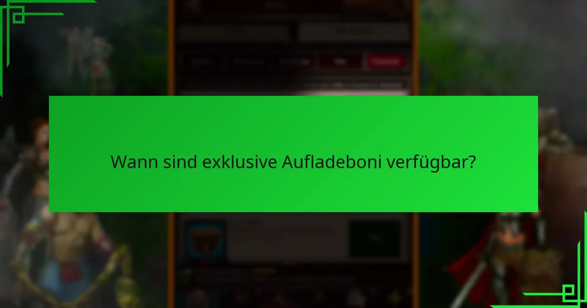 Wie können Spieler auf exklusive Aufladeboni zugreifen?