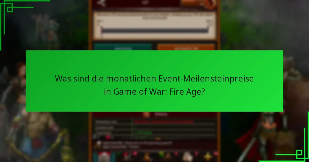 Wann finden monatliche Events in Game of War: Fire Age statt?