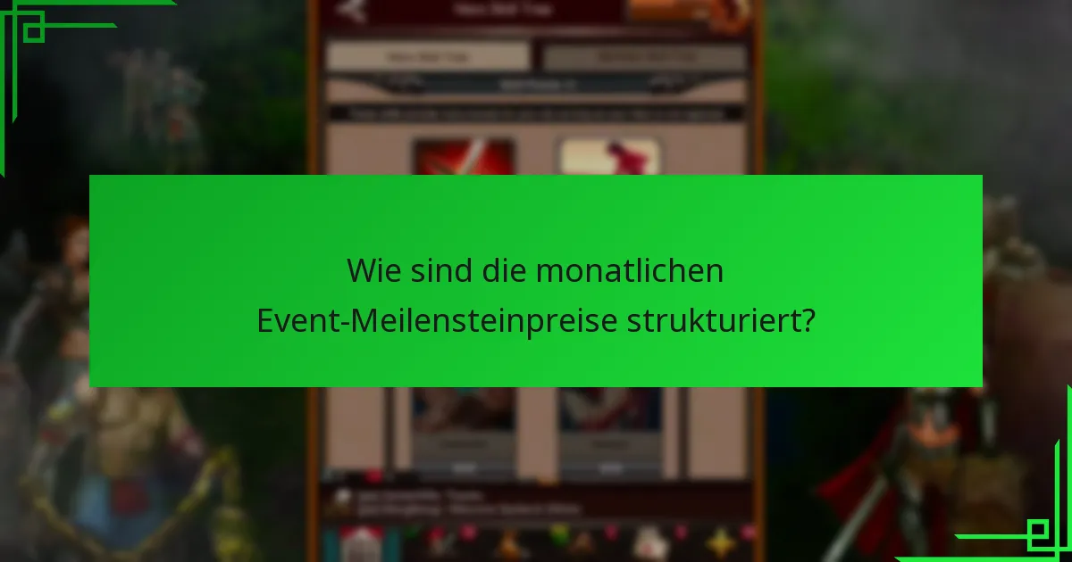 Wie vergleichen sich die monatlichen Event-Meilensteinpreise mit früheren Events?